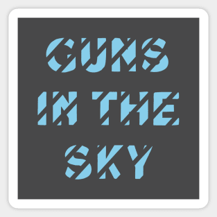 Guns In The Sky, blue Sticker